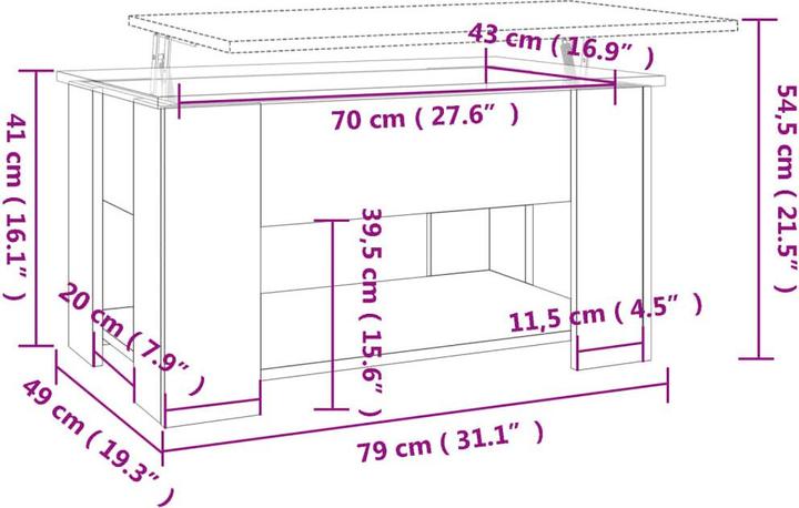 Image du produit vidaXL Couchtisch