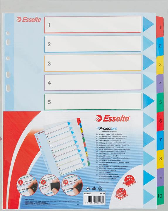 Image du produit Esselte - diviseur - 10 pièces - pour A4 Maxi - onglet (pack de 10)