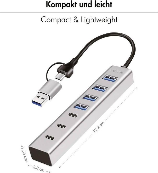 Actual product image LogiLink Prüfen (USB-A, USB-C, 7 ports)