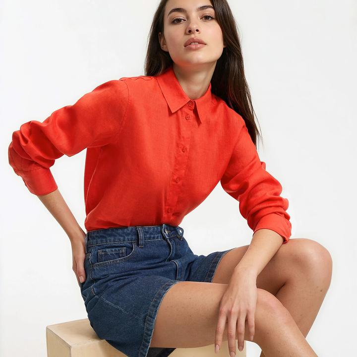 Immagine prodotto La Redoute Collections Langärmelige Leinenbluse (34)