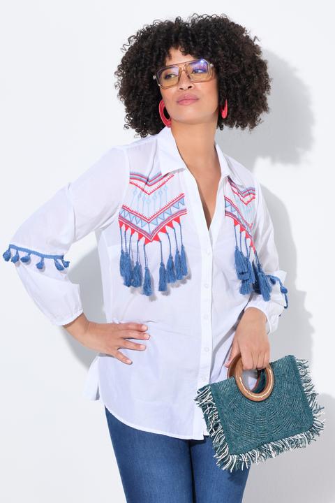 Immagine prodotto Angel of Style Camicia dal taglio svasato con rifiniture e frange (60)