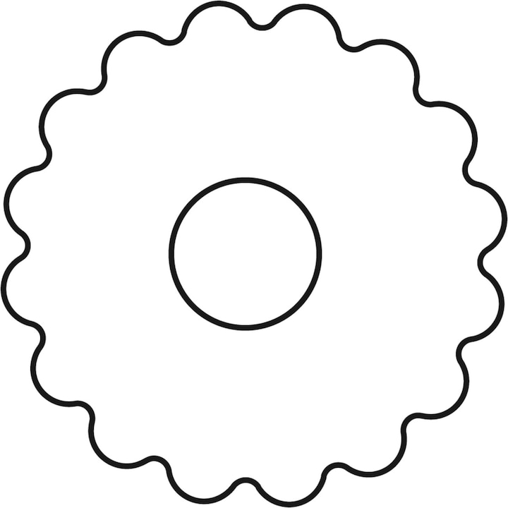 Actual product image Kaiser Linz cookie cutter with hole
