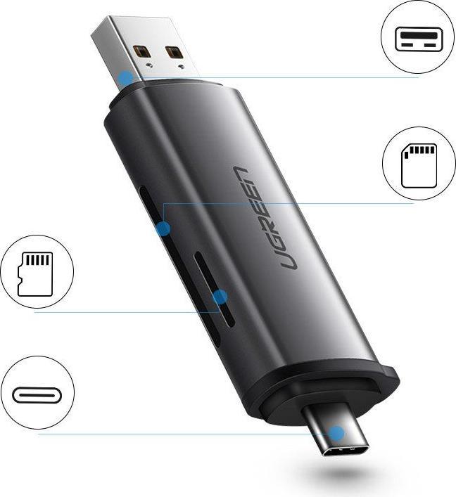 Immagine prodotto Ugreen USB-C e USB-A - TF SD 3.0 (USB-C, USB)