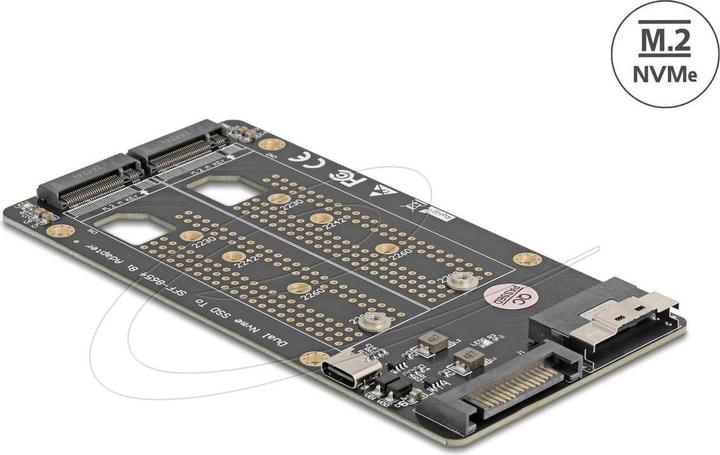 Produktbild Delock SFF-8654 8i zu 2 x M.2 Key M NVMe SSD Konverter