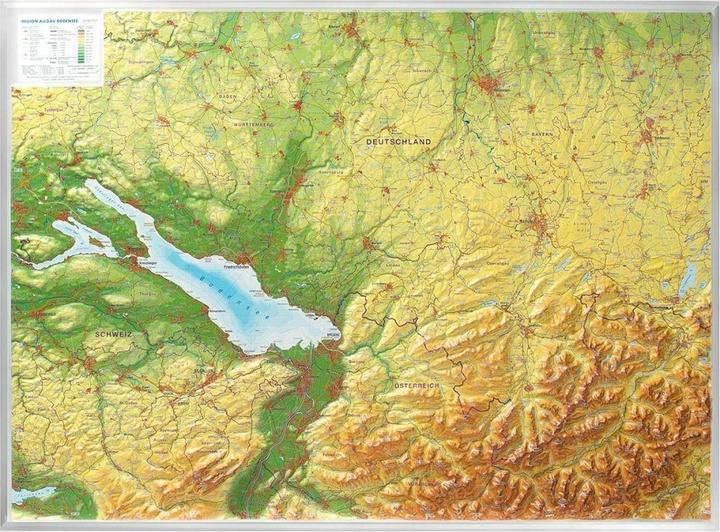 Produktbild 3D Reliefkarte Bodensee
