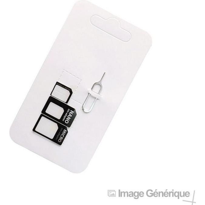 Noosy Adattatore sim 3w1 + kluczyk, Pezzi di ricambio per dispositivi mobili, Nero