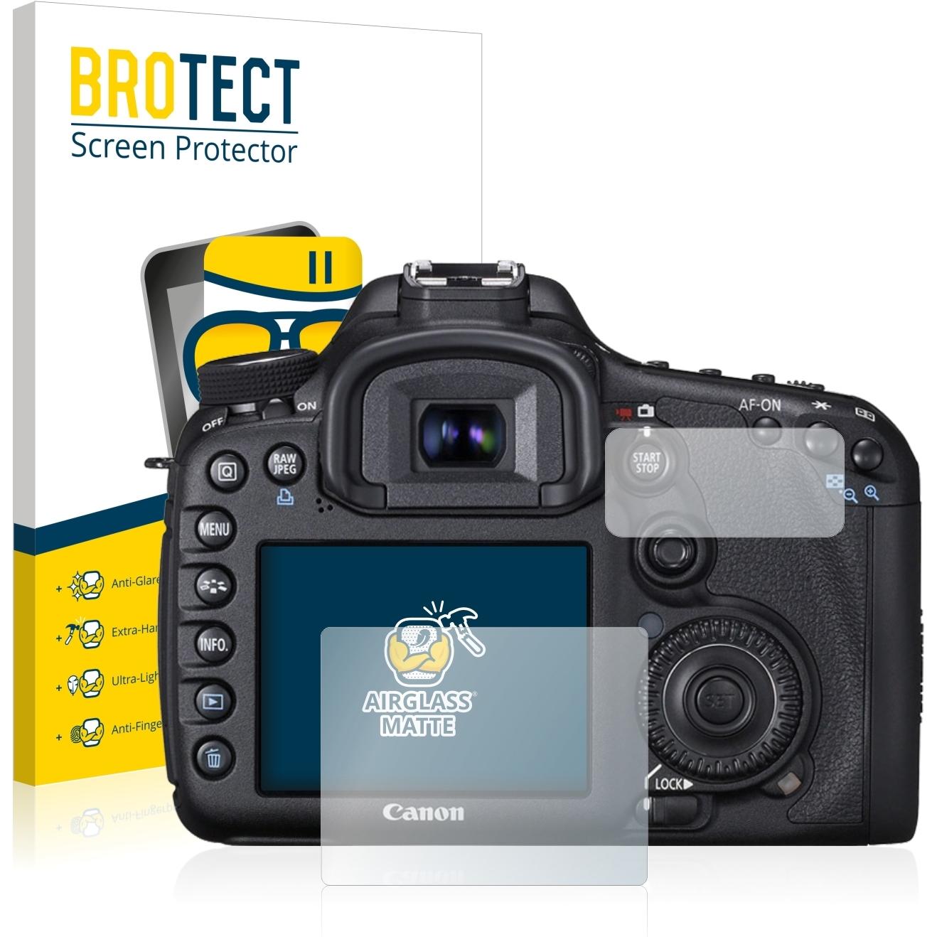 BROTECT AirGlass Panzerglasfolie Matt (Displayschutz, EOS 7D), Kameraschutz