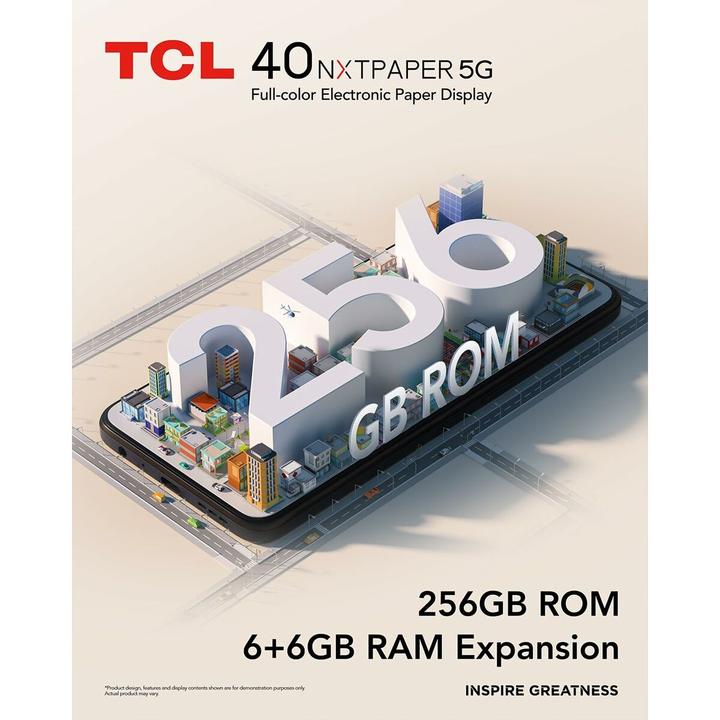 Produktbild TCL 40 NxtPaper 5G (256 GB, Starlight Black, 6.60", Hybrid Dual SIM, 5G)
