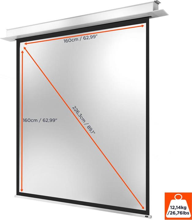 Produktbild Celexon Electric Professional Plus Ceiling Recessed - Leinwand - Deckenmontage möglich - (88.98", 1:1)