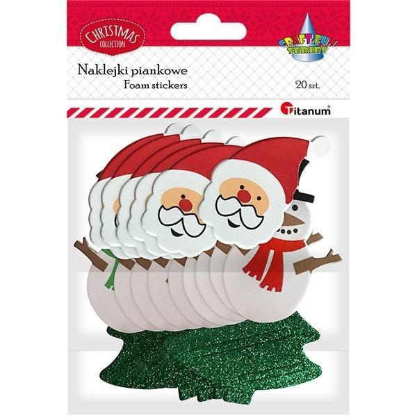 Produktbild Titanum Weihnachtskopf-Schaumstoffaufkleber 20 Stk