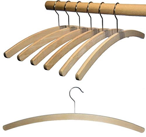 Produktbild Hagspiel Kleiderbügel aus Buchenholz, 90 Stk.,roh, Standard (90 x)