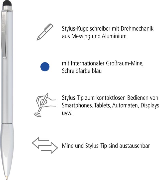 Actual product image Online BEST AGER - Ball pen (Silver, 1x)