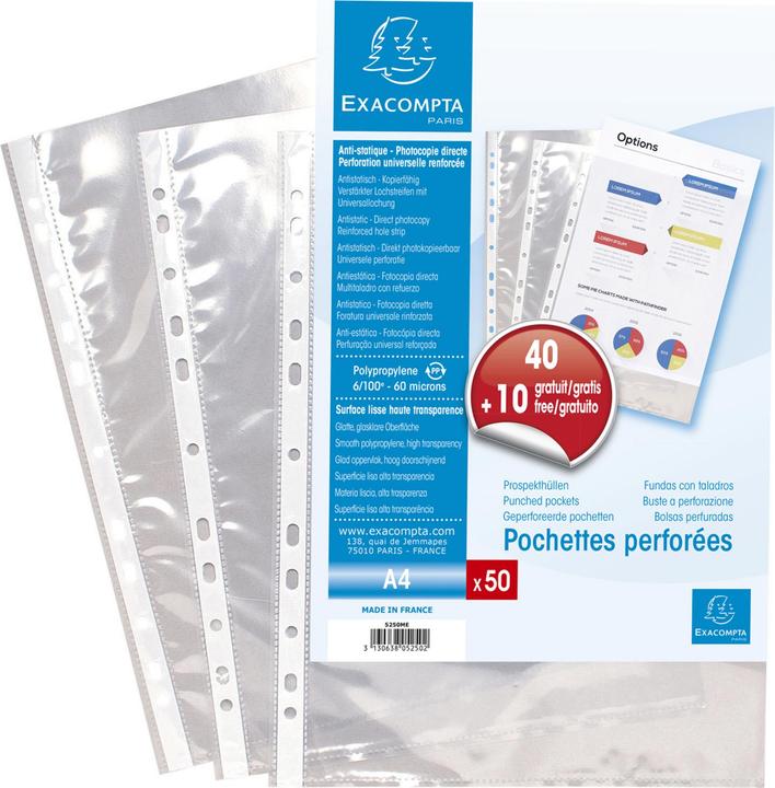 Produktbild Exacompta Hüllen und Taschen (A4, 50x)