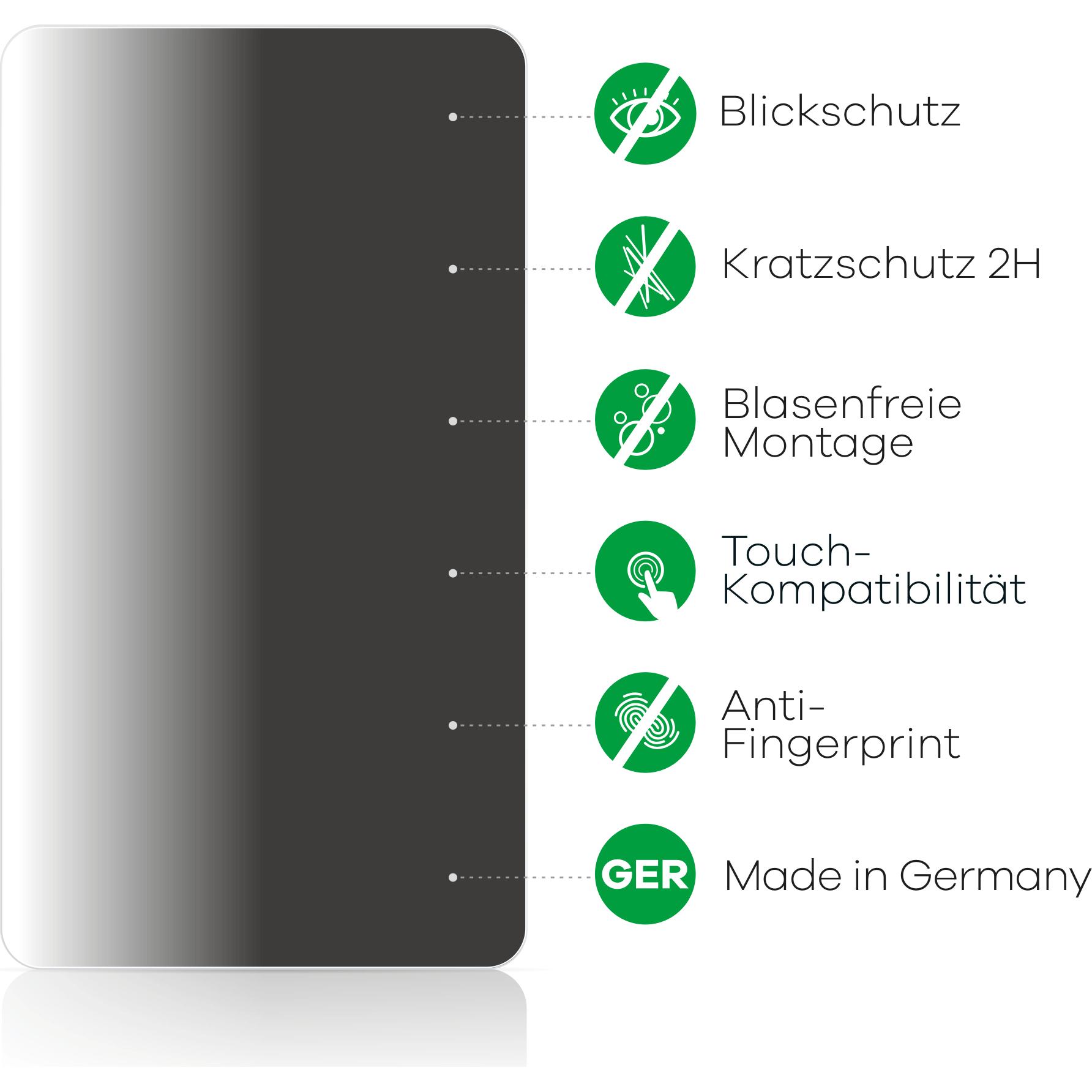 Thumbnail - upscreen Sichtschutzfolie Anti-Spy Privacy Folie Blaulicht-Schutz (33.80", 16 : 10), Notebook Schutzfolie