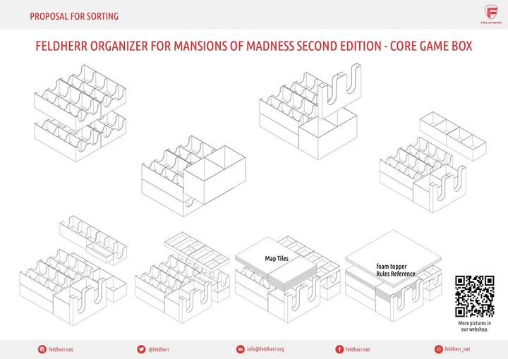 Actual product image Feldherr ORG101 - Organiser for Mansions of Madness Second Edition - Basic Game Box (Plastic)