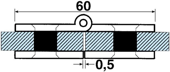Actual product image Werkstarck Glass door hinges