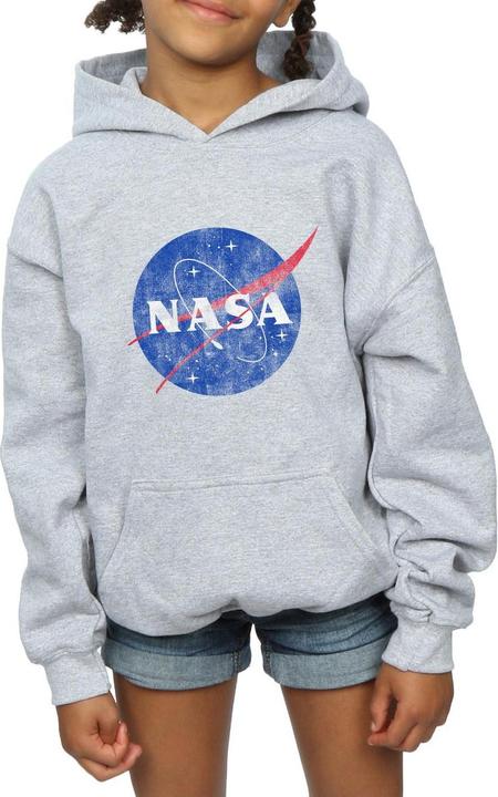 Produktbild Nasa Classic Insignia Logo Distressed Kapuzenpullover Mädchen (128)