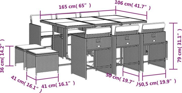 Produktbild vidaXL Garten Essgruppe