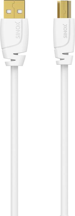 Image du produit Sinox Câble d'imprimante USB 2.0. 2m. Hvid (2 m, USB 2.0)