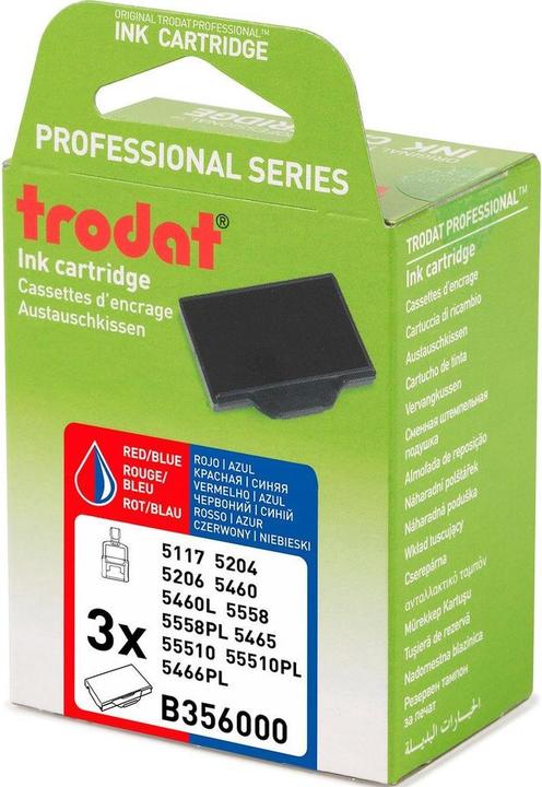 Actual product image Trodat Replacement cushion blue / red blister of 2