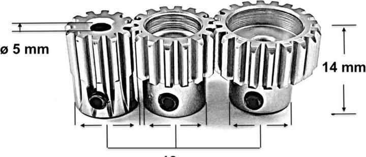 Actual product image Absima Steel Pinion 32dp/Module 0.8 - 16T