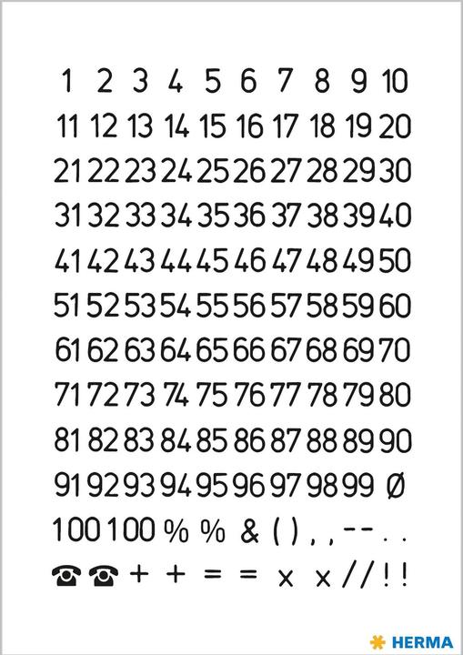 Actual product image HERMA Numbers Labels