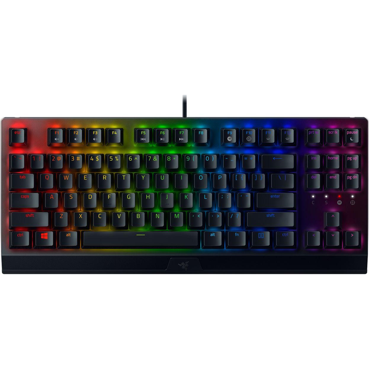Razer BlackWidow V3 TKL (USA, Kabelgebunden), Tastatur, Schwarz