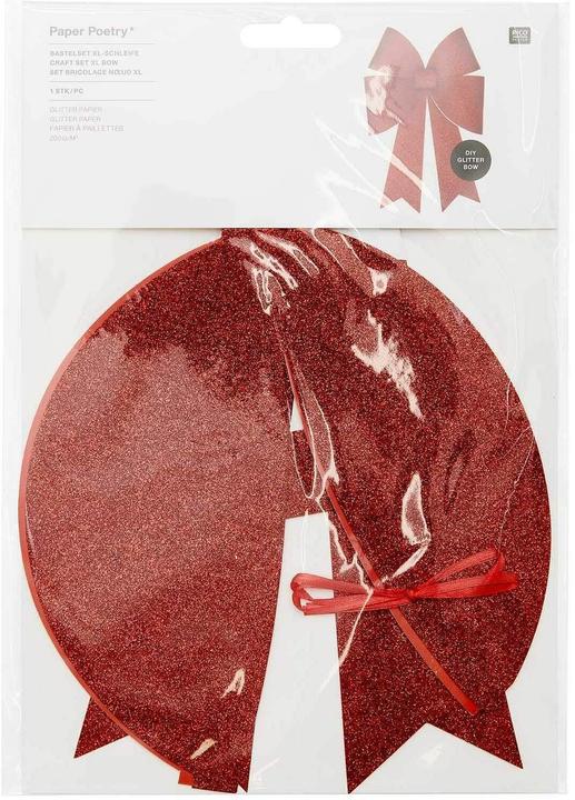 Actual product image Rico Design Craft kit glitter bow red