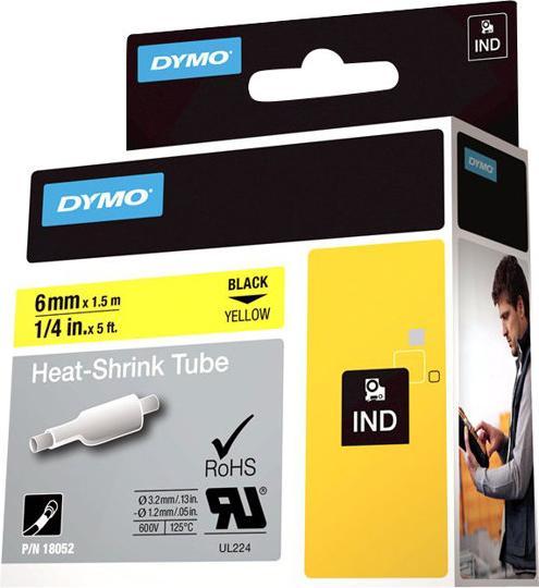 Productafbeelding Dymo Rhino krimpkous, geel (0.60 cm, Geel)
