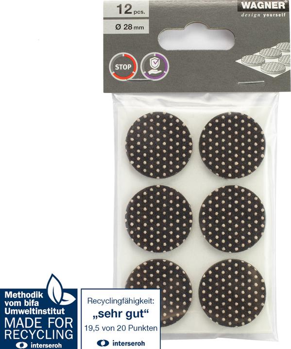 Produktbild Wagner System design yourself EH 0128 Anti-Rutsch-Pads Stoff Ø 2,8 cm, 12 St. (1 Stück)
