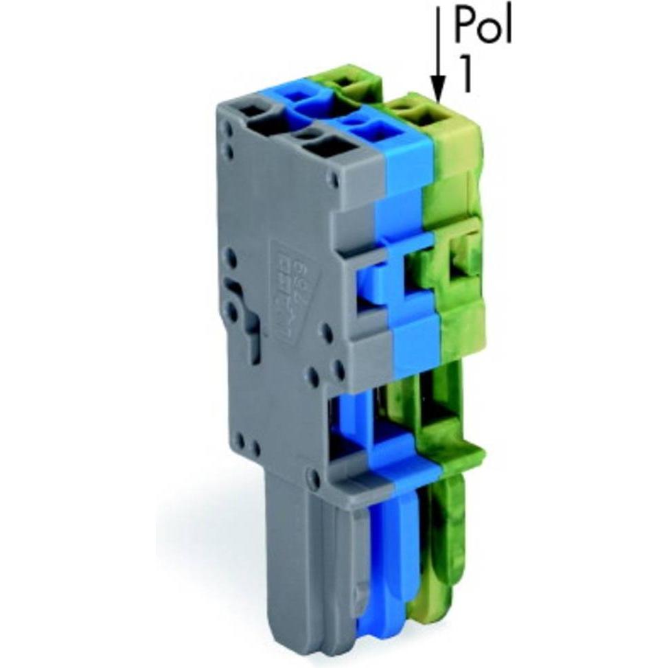 Wago Connettore multipoint femmina a 1 filo, Accessori di elettronica + Alloggiamento, Blu, Verde, Giallo, Grigio