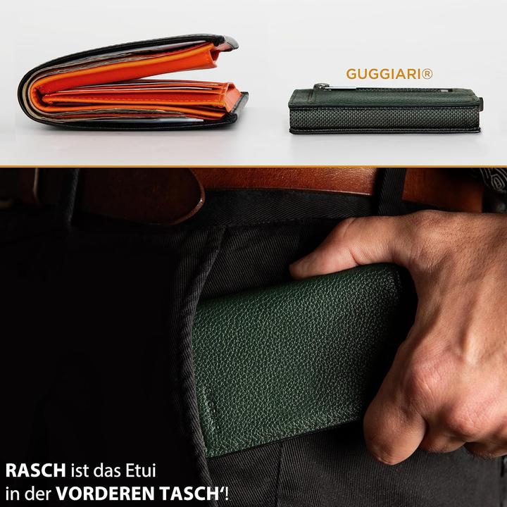 Actual product image Guggiari Kreditkartenetui mit Münzfach und RFID-Schutz