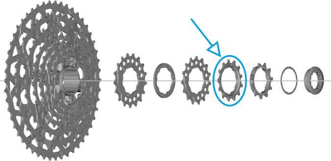 Produktbild Shimano Zahnkranz CS-LG700 13 Zähne Spacer Typ (13)