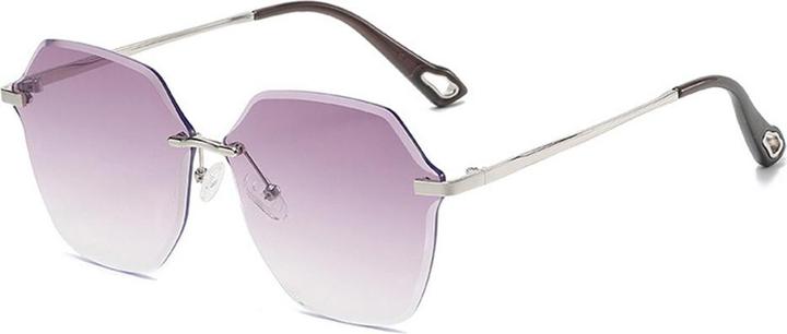 Actual product image Techsuit - Sunglasses (8195) - for Women, Metal and PC - Silver / Gradient Purple