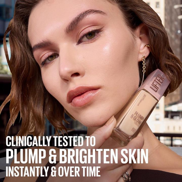 Actual product image Maybelline New York Lifter Plump & Glow Foundation All Day Wear (110)