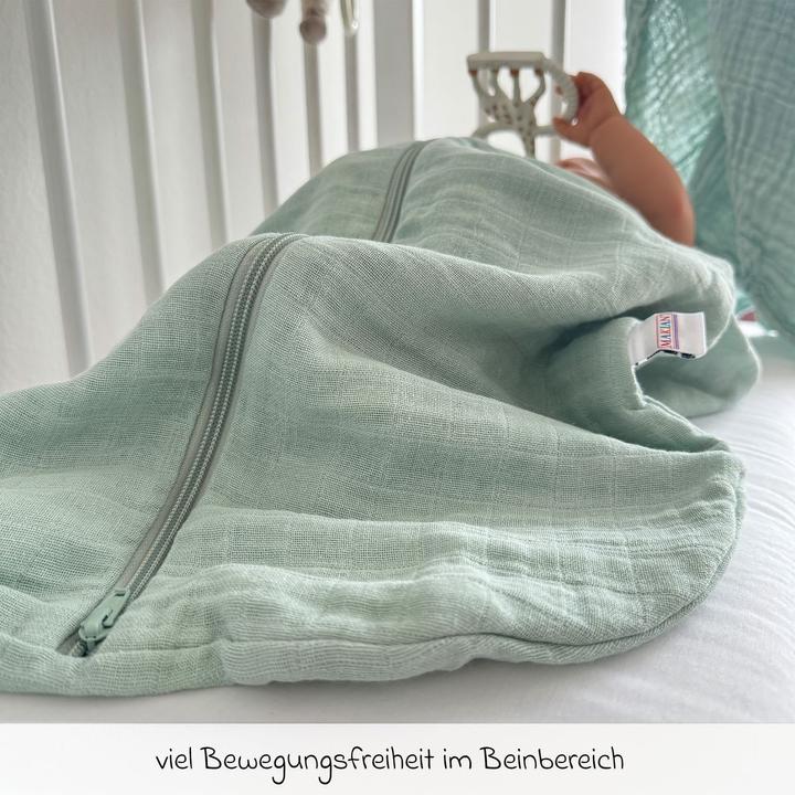 Produktbild Makian Schlafsäcke Musselin-Schlafsack - Mint - Gr. 60 cm (90 cm, 1.0 TOG, Sommer)
