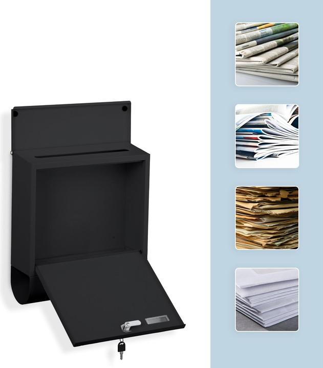 Produktbild Relaxdays Briefkasten mit Zeitungsfach
