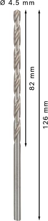 Immagine prodotto Bosch Professional Zubehör Trapano PRO Metal HSS-G, 4,5 x 82 x 126 mm (4,5 mm)