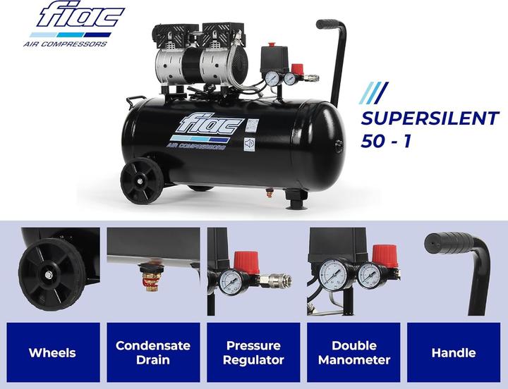 Actual product image Fiac Mobile Air Compressor (50 l, 8 bar)