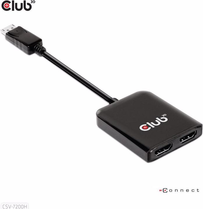 Produktbild Club 3D Club3D Multi Streaming Transport Hub 1xDP->2xHDMI (HDMI, 20 cm)