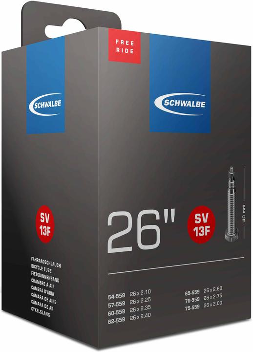 Actual product image Schwalbe EXTRA LIGHT N°13F 26x2.10/3.00 Presta 40 mm (Presta (SV), 26", 40 mm)