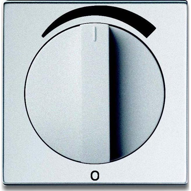 Busch-Jaeger Zentralscheibe mit Drehgriff, mit 2CKA001710A3811, Taster + Schalter, Silber