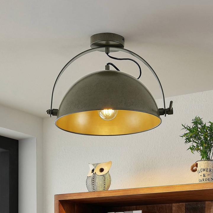 Produktbild Lindby Muriel, Deckenlampe, Halbkugel, dunkelgrau (E27)