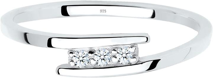 Actual product image Elli Diamonds Womens Ring Classic Elegant with Diamond 006 ct in 925 Sterling Silver (52, 925 Silver)