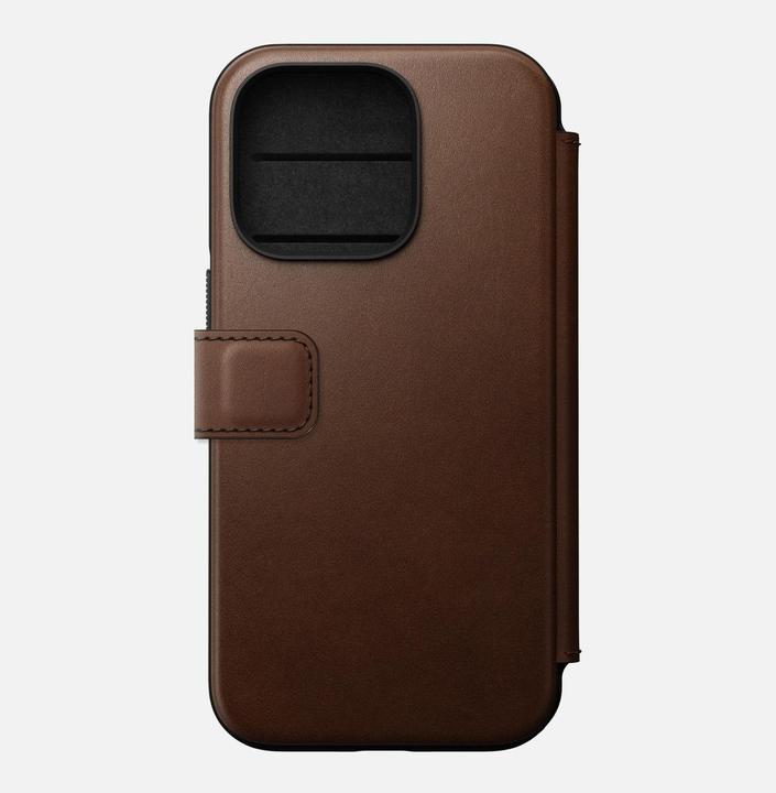 Produktbild Nomad Book Cover Modern Leather Folio iPhone 14 Pro Braun (Apple iPhone 14 Pro)