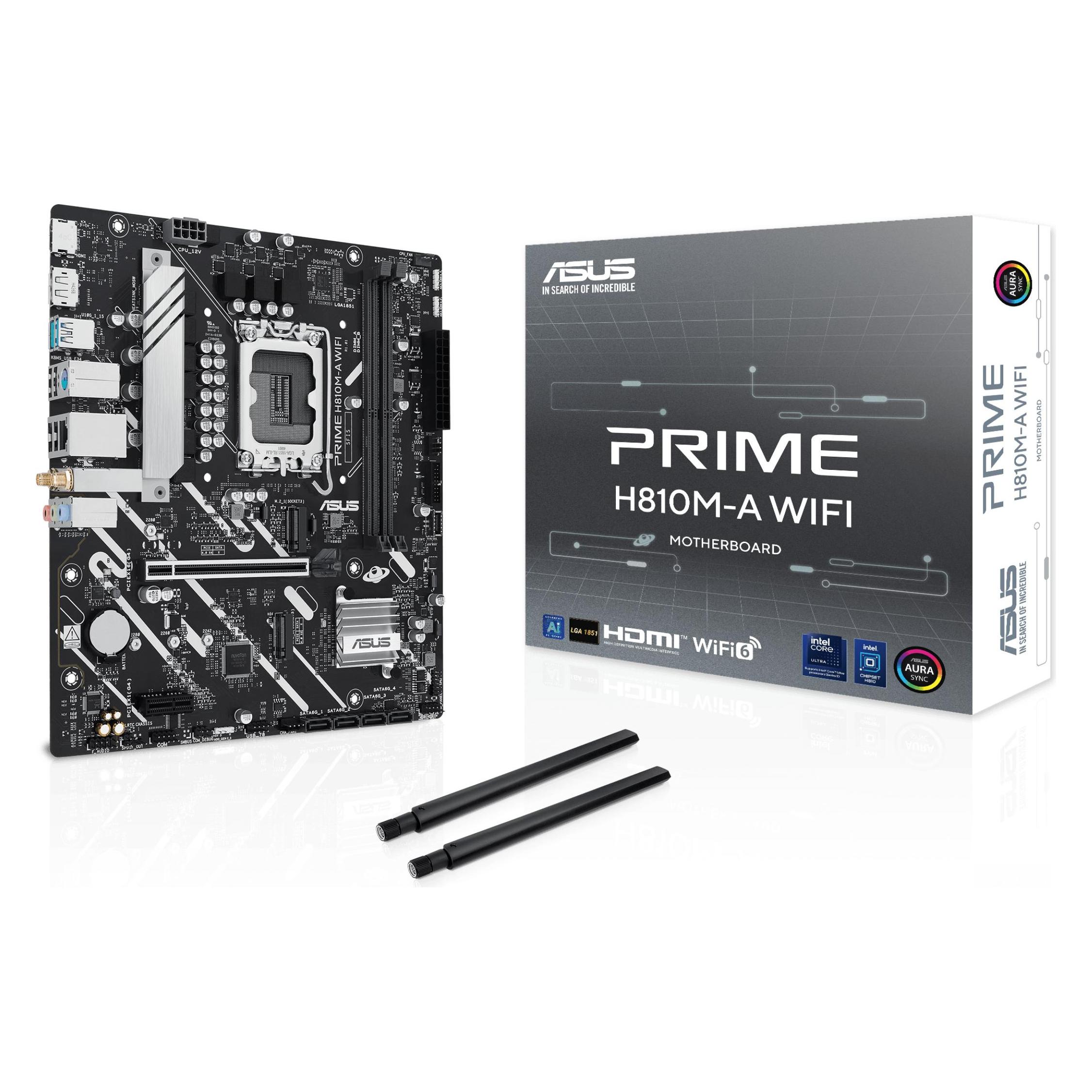 ASUS PRIME H810M-A WIFI (LGA 1851, Intel H810, mATX), Mainboard