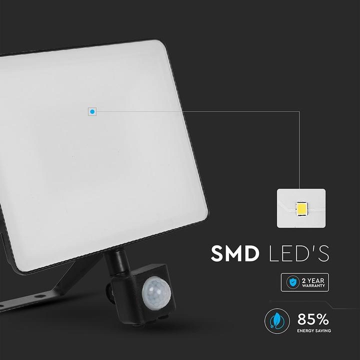 Produktbild V-TAC LED-Fluter, VT-4929-FC, EEK: E, 30 W, 3600 lm, 3000 K, IP65, warmweiss (3600 lm, IP65)