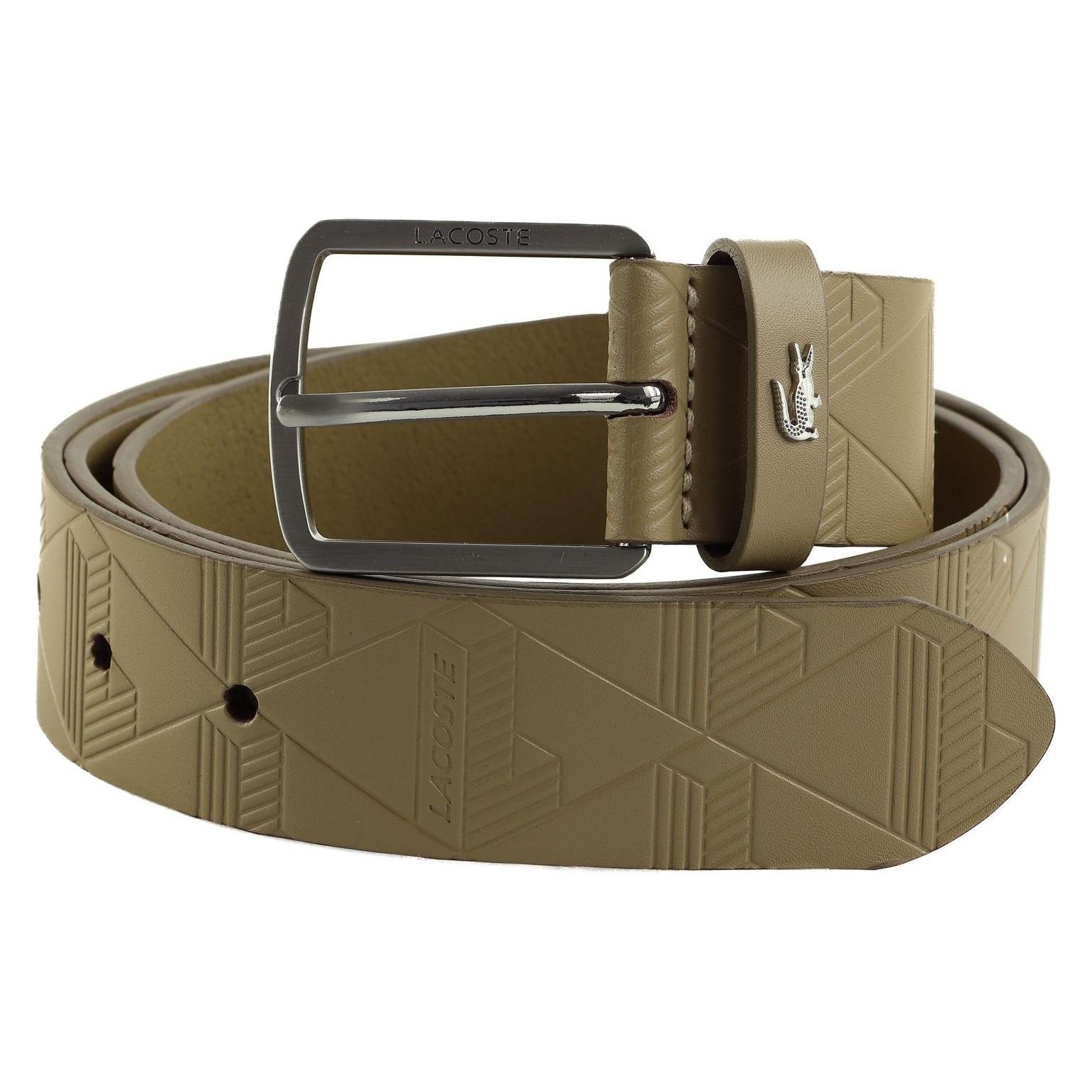 Lacoste, Herren, Gürtel, Monogramme Embossed Belt, Beige, (95)