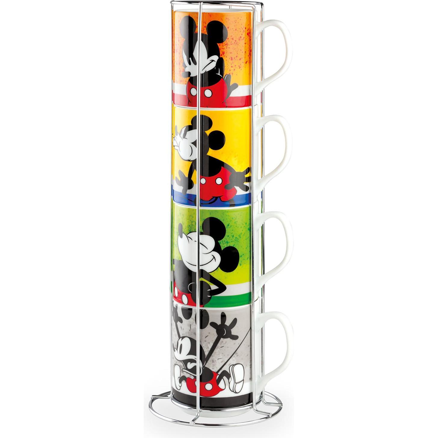 Egan Tazza universale Topolino 350 ml, 4 pezzi, multicolore, Tazza, Multicolore