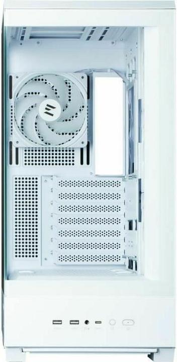 Actual product image Zalman GHE P50 DS ATX Case Tempered Glass Panoramic View - White (ATX, Mini-ITX, mATX)